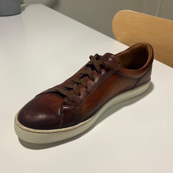 Magnanni - Cognac - Leather Sneakers - Mens 10 - Picture 7 of 9